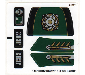 LEGO Sticker Sheet for Set 76006 (14676)