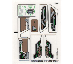 LEGO Sticker Sheet for Set 76009 (14674)