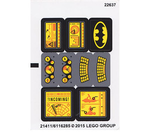 LEGO Sticker Sheet for Set 76034 (21411 / 21412)