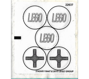 LEGO Sticker Sheet for Set 76039 (21424 / 21434)