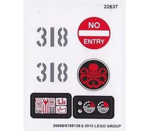 LEGO Sticker Sheet for Set 76041 (20698 / 20699)
