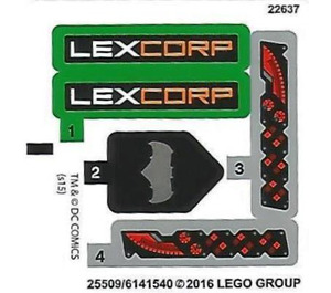 LEGO Sticker Sheet for Set 76045 (25509 / 25510)
