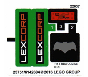 LEGO Aufkleber Sheet for Set 76046 (25751 / 25752)