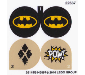 LEGO Sticker Sheet for Set 76053 (26145 / 26146)