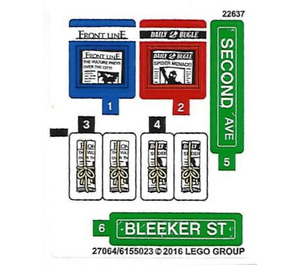 LEGO Aufkleber Sheet for Set 76058 (27064 / 27065)