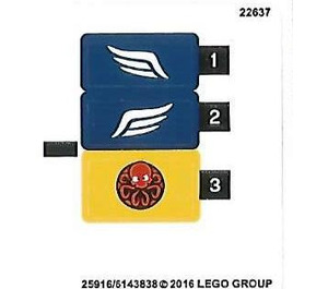 LEGO Sticker Sheet for Set 76065 (25916 / 25917)