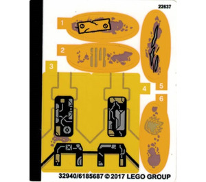 LEGO Aufkleber Sheet for Set 76080 (32940)