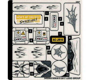 레고 Sticker Sheet for Set 76083 (34524)