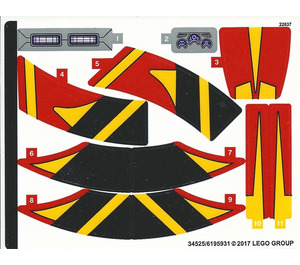 LEGO Sticker Sheet for Set 76084 (34525)