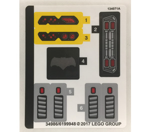 레고 Sticker Sheet for Set 76086 (34986)