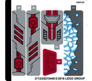 LEGO Aufkleber Sheet for Set 76098 (37123)