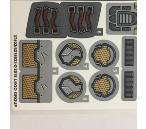 LEGO Sticker Sheet for Set 76099 (37402)