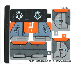 LEGO Aufkleber Sheet for Set 76102 (38331)
