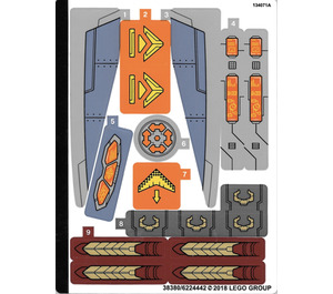 레고 Sticker Sheet for Set 76107 (38380)