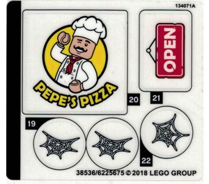 LEGO Sticker Sheet for Set 76108 (38536)