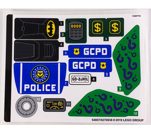 LEGO Sticker Sheet for Set 76120 (54807)