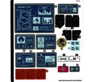 LEGO Sticker Sheet for Set 76122 (54811)