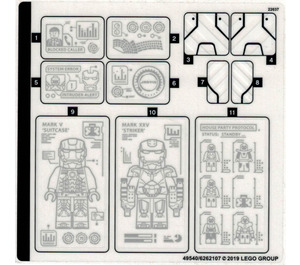 LEGO Sticker Sheet for Set 76125 (49540)