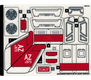 LEGO Sticker Sheet for Set 76127 (49534)