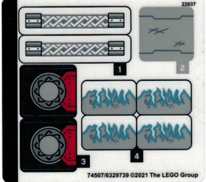 LEGO Sticker Sheet for Set 76169 (74507)