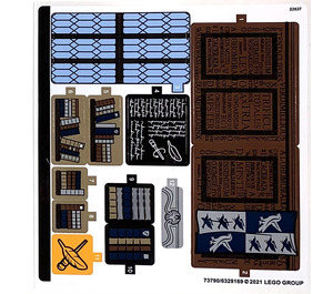 LEGO Sticker Sheet for Set 76385 (73790)