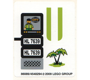 LEGO Sticker Sheet for Set 7639 (86089)