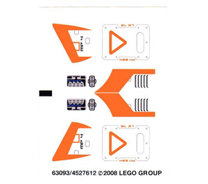 LEGO Sticker Sheet for Set 7646 (63093)