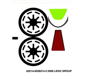 LEGO Sticker Sheet for Set 7674 (63214)
