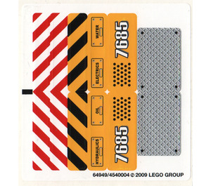 LEGO Sticker Sheet for Set 7685 (64949)