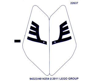 LEGO Autocollant Sheet for Set 7696 (94323)