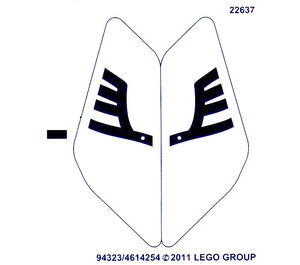 LEGO Sticker Sheet for Set 7696 (94323)