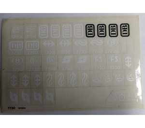 LEGO Sticker Sheet for Set 7730 (early version 191905)