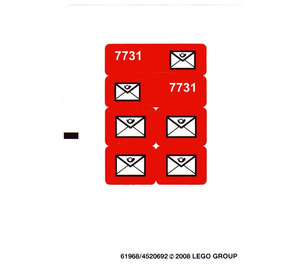 LEGO Sticker Sheet for Set 7731 (61968)