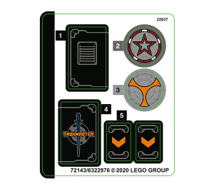 LEGO Autocollant Sheet for Set 77905 (72143)