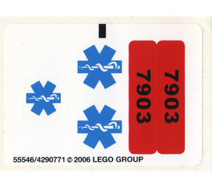 LEGO Sticker Sheet for Set 7903 (55546)