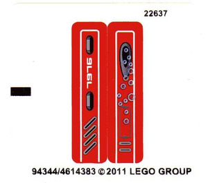 LEGO Sticker Sheet for Set 7976 (94344)