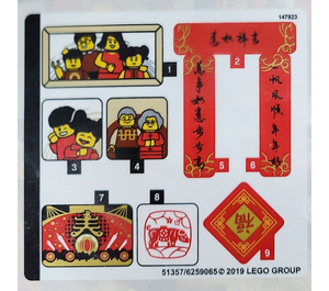 LEGO Sticker Sheet for Set 80101 (51357)