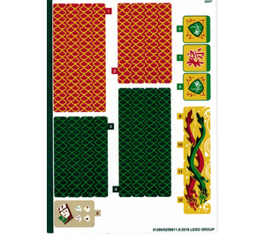 LEGO Aufkleber Sheet for Set 80103 (51280)