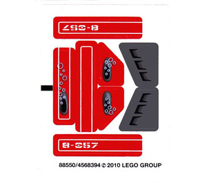 LEGO Sticker Sheet for Set 8057 (88550)