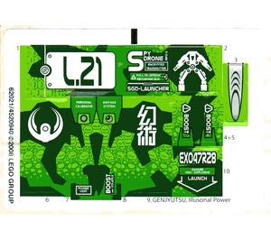 LEGO Sticker Sheet for Set 8114 (62021)