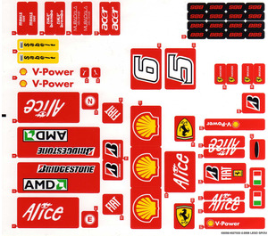 LEGO Sticker Sheet for Set 8157 (63058)