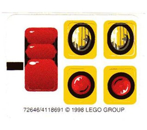 LEGO Aufkleber Sheet for Set 8203 (72646)