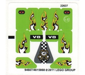 LEGO Autocollant Sheet for Set 8302 (94607)