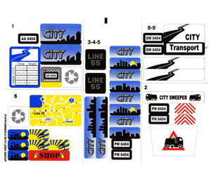 LEGO Sticker Sheet for Set 8404 (91970)