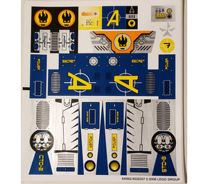 LEGO Sticker Sheet for Set 8636 (64562)