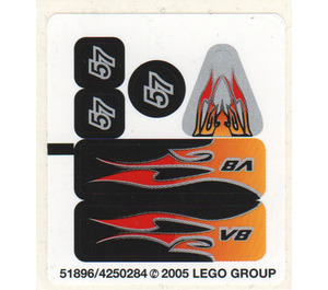 LEGO Sticker Sheet for Set 8643 (51896)