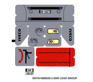 레고 Sticker Sheet for Set 8654 (53316)