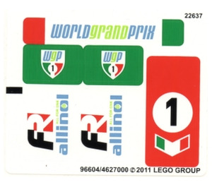 LEGO Sticker Sheet for Set 8678 (96604)