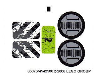 LEGO Sticker Sheet for Set 8957 (85076)