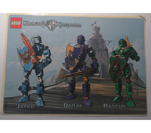 LEGO Sticker Sheet - Knights Kingdom II Jayko, Danju, Rascus (52491)